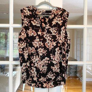 Karl Lagerfeld Cherry Blossom Sleeveless Blouse - New with Tags, Size XL